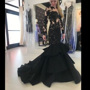 Sherri Hill #52044 Black/Nude